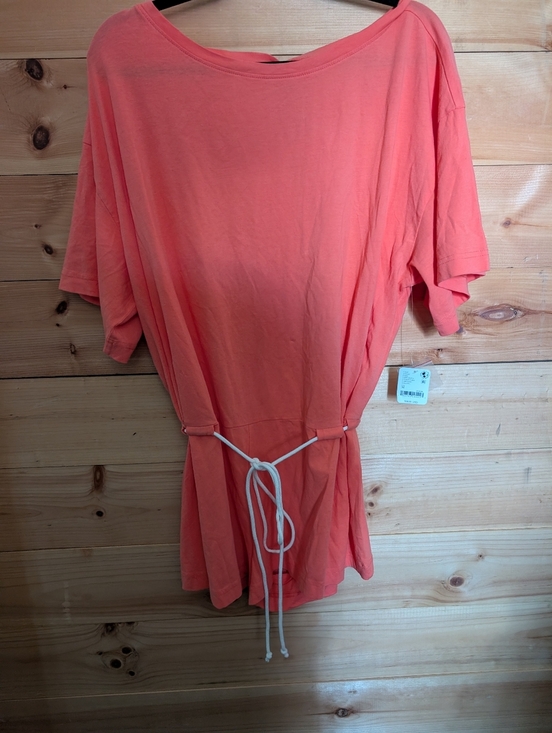 Free People Pants - Free People Monet Orange/Coral Drawstring Waist Romper, *NWT *M